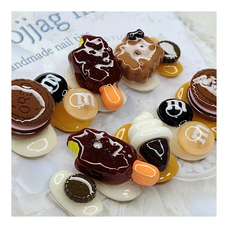 Limited QuantityValentine's Day Choco Handmade Nail Tips - Stiletto M