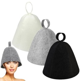 CULEO Sauna Gift Sets 3 Pack Sauna Hats, Sauna Hats, Sauna Caps, Felt Sauna Hats, Suitable for Men and Women, Bring a Healthy Experience for Sauna Lovers