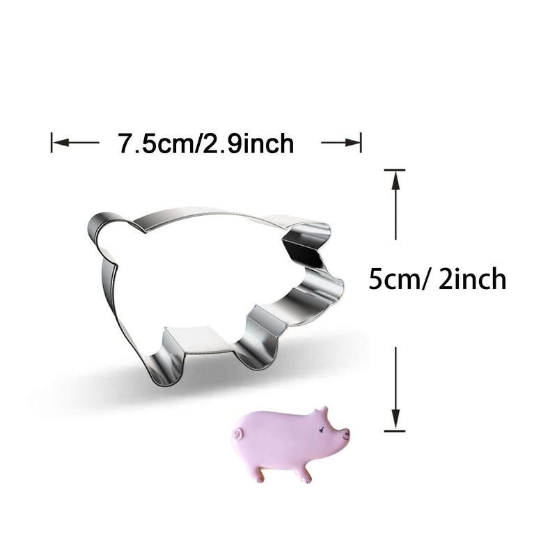 WJSYSHOP Pig Hog Swine Shape Cookie Cutter