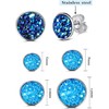 Juego de 20 pares de arete redondos de acero inoxidable,