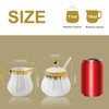 Ceramic Sugar and Creamer Set, White Sugar Bowl & Creamer
