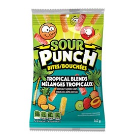 Sour Punch Bites Tropical Chewy Candy, 142g