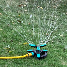 Vbvbip 2025 New Propeller Sprinkler for Lawn & Garden, 360° Rotating Sprinkler with Adjustable | Pluggable Base & High-Pressure Nozzles, Yard Irrigation System for Large Area Coverage