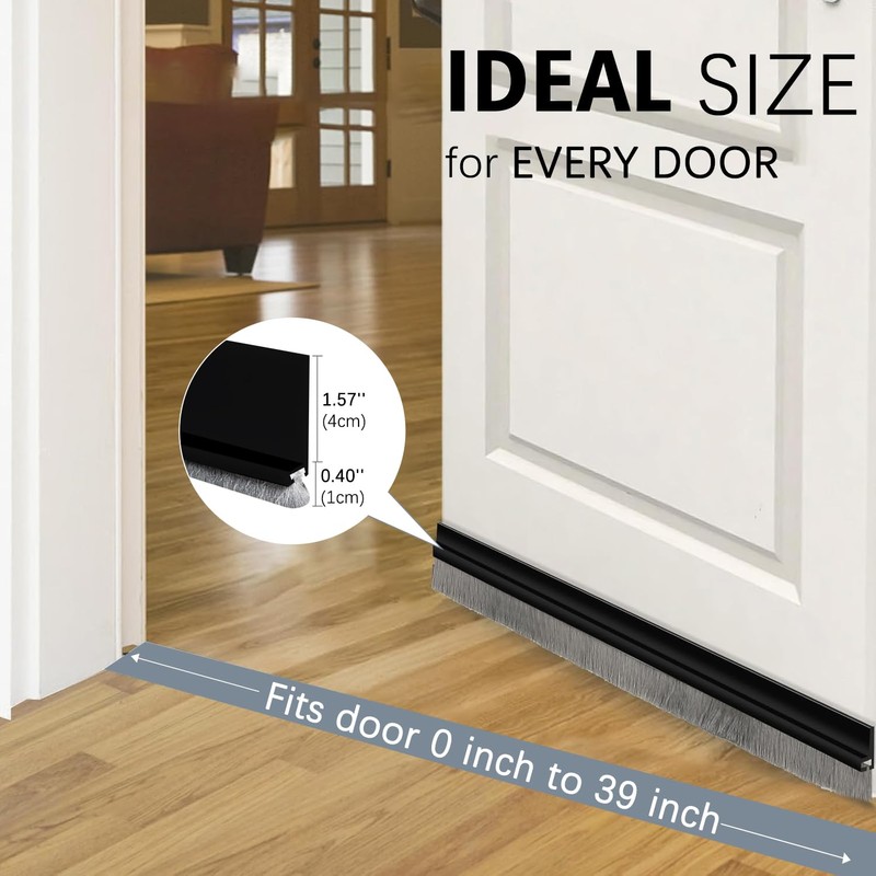 2 Pack Draft Stoppers for Bottom, Under Door Draft Stoppers