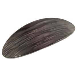 Parcelona French Oval Large Gray Black French Hair Barrette Clip for Girls Handmade for Thick Volume Hair Strong Hold Grip Hair Clips for Women No Slip Durable Fashion Hair Accessories, Made in France