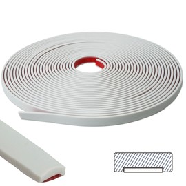 ZOWZOW 9.8Ft Peel and Stick Molding Trim, Self Adhesive Flexible Wall Trim for Edges, Borders, Windows, Backsplash & Baseboard, Waterproof Decorative PVC Strip White Paintable(W:0.4", T:0.1")