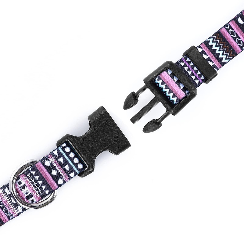 Cobee Nylon Dog Collar, Adjustable Puppy Collars with Patterns Bohemian