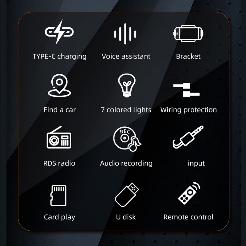 Car MP3 Player Single DIN Car Bluetooth Radio Stereo With