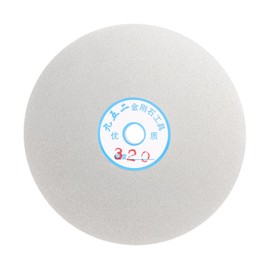 sourcing map Diamond Flat Lap Disc 6" x 1/2" Arbor 320 Grit Abrasive Diamond Coated Grinding Wheel for Grinding Sanding Lapping Polishing Ceramics, Glass, Stones, Gemstone