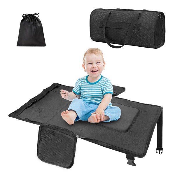 Toddler Airplane Bed Travel Bag 2 in 1, Portable Kids