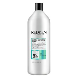 Redken Acidic Bonding Curls Silicone-Free Conditioner | For Coily and Curly Hair | Build Bonds and Repair Curl Strength | With Curl-Bond Technology & Coconut Oil | Liter