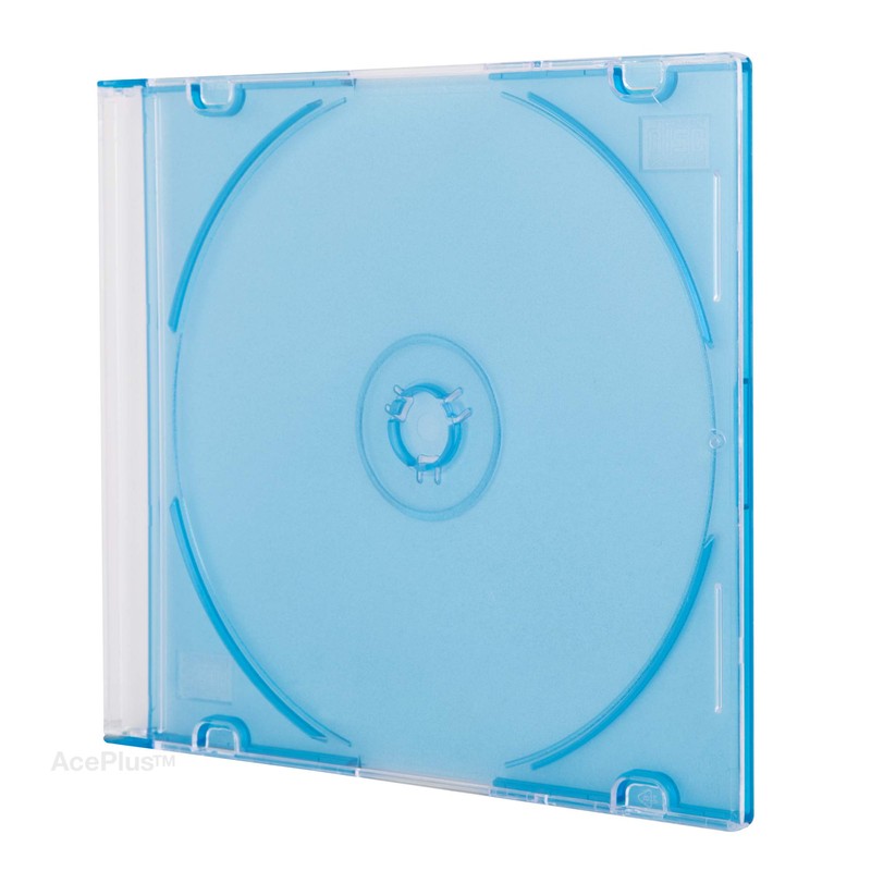 AcePlus 100 Slim Blue Color 5.2mm CD Jewel Cases