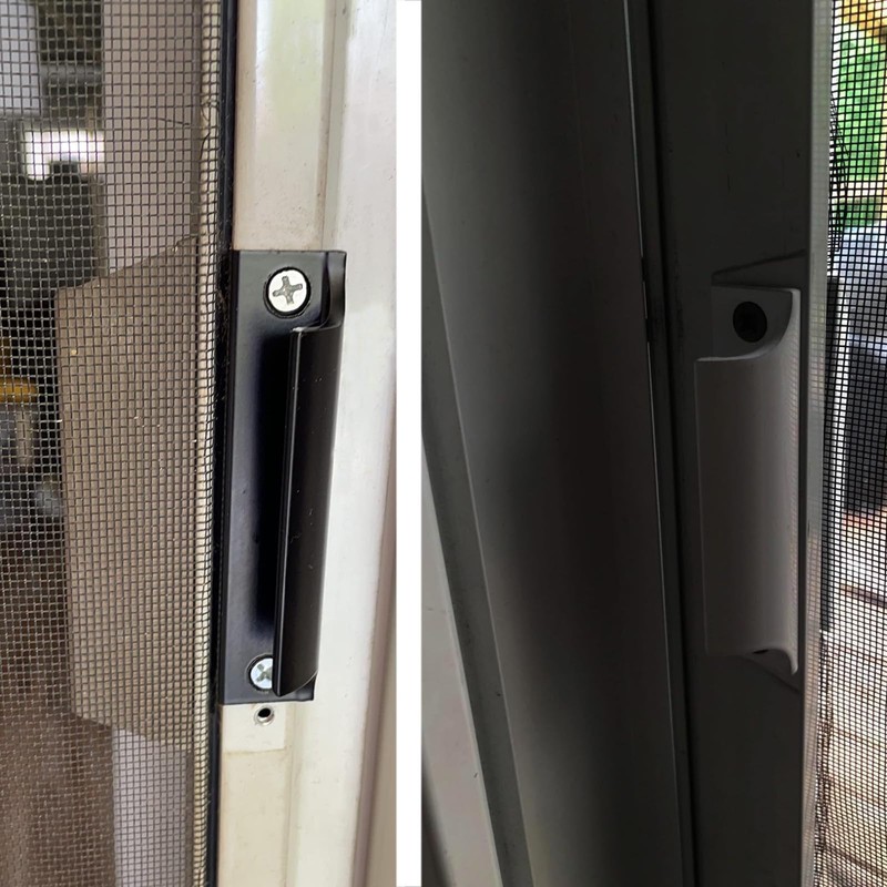 Sliding Door Handles 2 Pcs, Aluminum Alloy Curved Handle Balcony