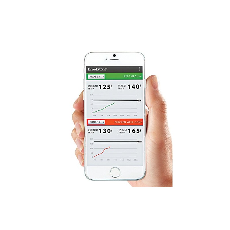 Brookstone Grill Alert Bluetooth Connected Thermometer