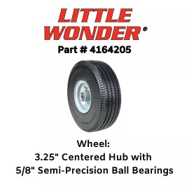 For Little Wonder Little Wonder 4164205 Front Wheel & Tire 4.10x3.50-4 Flat-Free Tire For Blowers