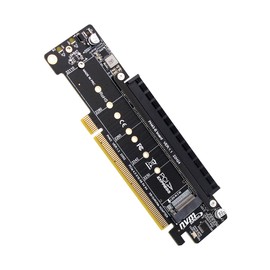 DollaTek Pcie M.2 Adapter DIY Nvme Pcie Adapter Dual-sided Support 2230-22110 Nvme SDD NVME SATA Expansion Card M.2 NVME SFF-8639 Card with PCIE X16 Signal Slot