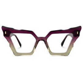 Zeelool Vintage Cat Eye Blue Light Blocking Glasses for Women Jeralys ZJGA555269-04 Purple-Green