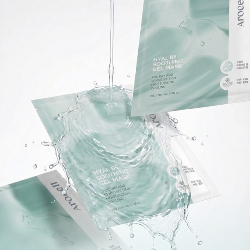 [Arocell] Hyal B5 Soothing Gel Mask, 4 Sheets, 2-Pack