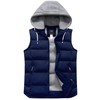 ZSHOW Women's Winter Padded Vest Removable Hooded Outwear Jacket (Navy,