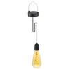 Solar-Powered Edison Hanging Lanterns – Vintage Amber Glass, IP65 Waterproof,