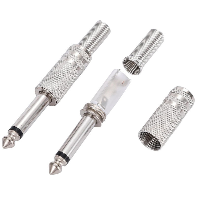 Greluma 8 pieces audio 1/4 inch TS mono plug, 6.35
