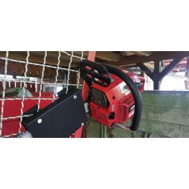 Chainsaw Wall Mount - Chainsaw Holder Black for Secure Wall Mounting with 4 Screws, Stable & Space-Saving