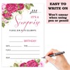 Rose Floral Surprise Party Invitation Cards for Women Men, Surprise