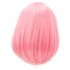 Unbranded Short Pink Bob Wig Headgear Fluffy Short Straight Bob