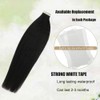 Light Yaki Straight Tape in Hair Extensions Human Hair Black