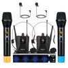 ZERFUN Pro Wireless Microphone System 4 Channel, UHF Metal Cordless