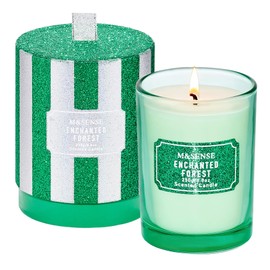 M&SENSE Candles, Enchanted Forest Scented Holiday Candles, Glittering Candles Gifts for Women, 8.8 oz 50 Hours Long Last Burning Natural Soy Candle, Green Candles for Christmas Winter Home Decor