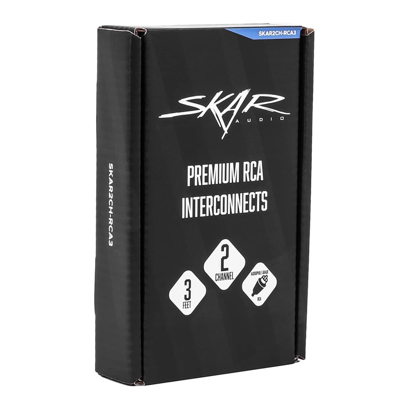 Skar Audio 3-Foot 2-Channel Twisted Pair RCA Interconnect Cable -