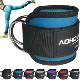 AOHO MOOON Ankle Strap for Cable Machine Attachments, Gym Accessories for Women and Men, Neoprene Ankle Cuffs for glute Kickback, Leg Workouts ande Booty Hip Abductors Exercise