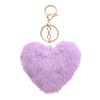 CHROME CRANE WB078 Women's Heart Brushed Fluffy Cute Key Ring