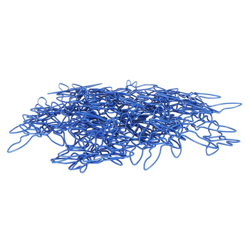 100pcs Blue Birds Paper Clips Creatively Cute Plated Metal Bookmark