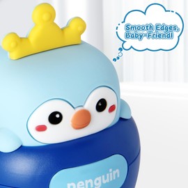 Yaozyety Baby Penguin Wobble Toys, Infant Roly-Poly Tumbler Musical Wobbler, Baby Sensory Development & Teething Toy for Newborn 3-12 Month Baby Toddler Boys and Girls Gifts
