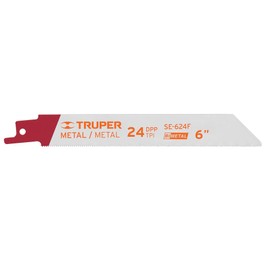 Truper SE-624F, 2 Seguetas bimetálicas para sierra sable, para metal, 24 dpp, 6"