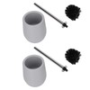 2sets Toilet Bowl Cleaner Brush Lockable Thread Convenient Practical Efficient