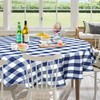 XWZO Checkered 70 Inch Round Tablecloth - Waterproof and Dustproof