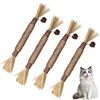 4 Pack Silvervine Cat Chew Sticks, Catnip Gall Fruit Dental