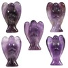 mookaitedecor Amethyst Guardian Angel Figurines, Crystals Gemstone Carved Mini Statue
