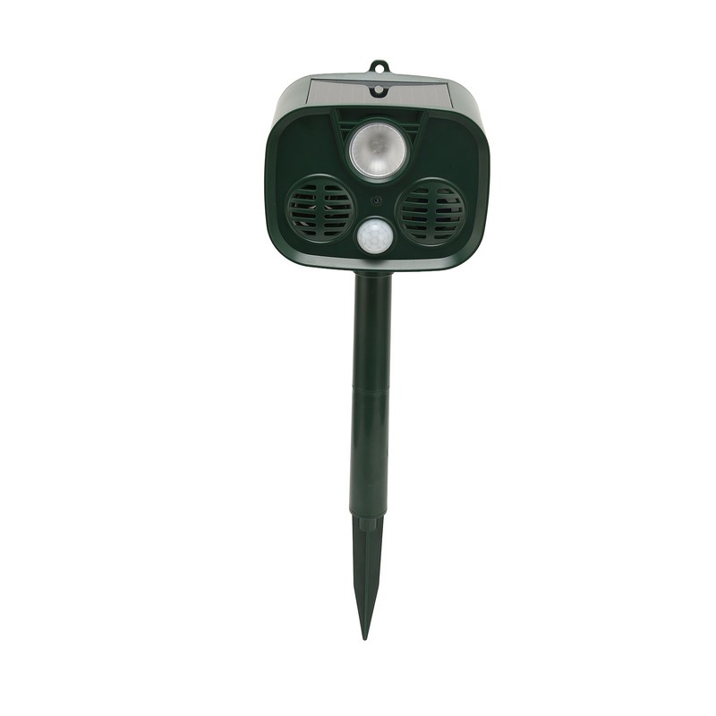 Ultrasonic Animal Repeller Solar Powered Motion Detection Animal Deterrent Device