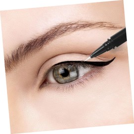 Minkissy 3pcs Empty Eyeliner Pen Tubes Blue Brush Tips Refillable Liquid Eyeliner Containers