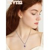 JIYVY32 White Gold Faith Heart Necklace Ruby Necklace July Birthstone