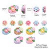 Stiesy 20Pcs Resin Flower Flatback Cabochons Flower Slime Charms Opaque