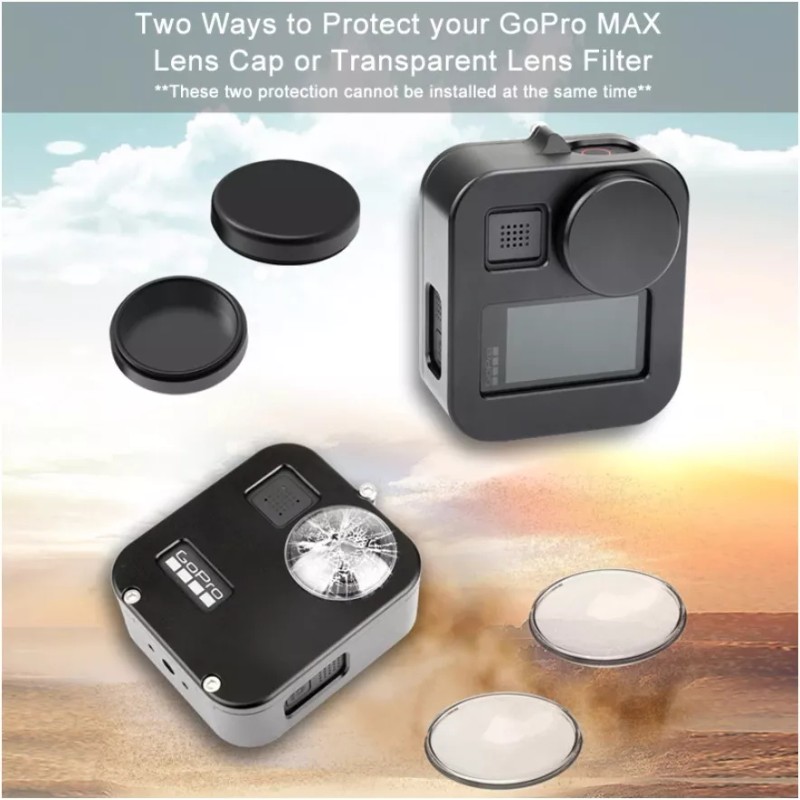 Estuchelandia Cascasa Case Aluminio + Cristal Templado Para Gopro Max