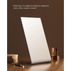 NEZZOE Frameless Makeup Mirror, 12" Length Aluminum Desk Mirror, Vanity