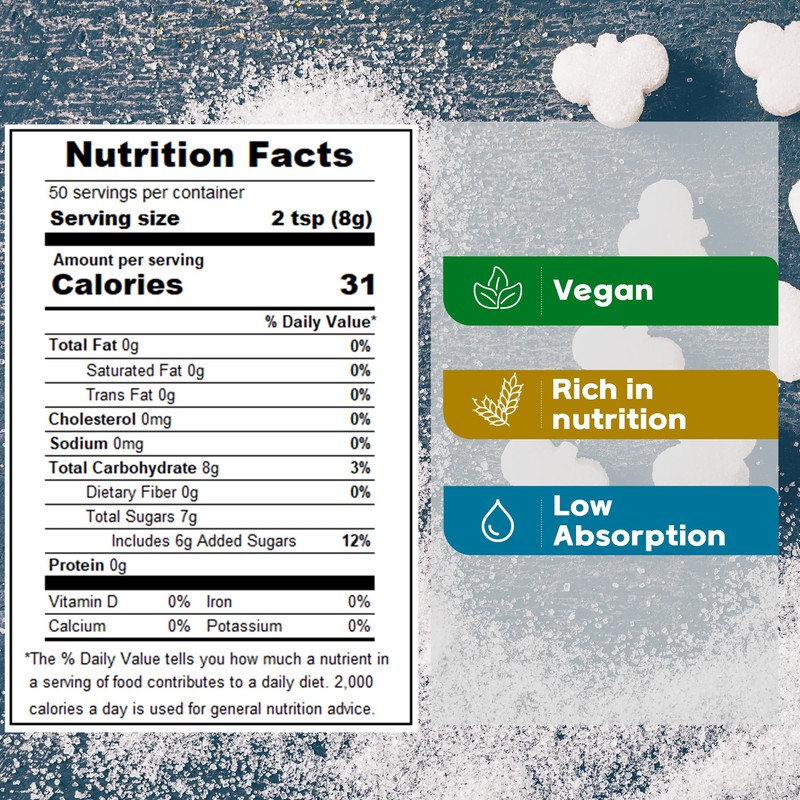 Xylose Rice Sugar, Unrefined Natural Sugar, Xylitol, Low Absorption, Rich