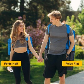 yeyeeyyee Stadium Seats with Back Support Wide, Exclusive Bleacher Chairs with Back and Cushion Folding Stadium Chairs, 6 Reclining Positions Waterproof Bleacher Seats with 2 Hooks (Wide|22.5" Blue)