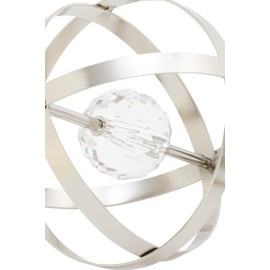 Deco 79 Metal Geometric Decorative Sculpture Home Decor Statues, Set of 3 Accent Figurines 4", 6", 8"W, Silver